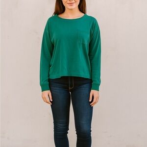 Universal Thread Size Large Green Pocket Long-Sleeve Shirt